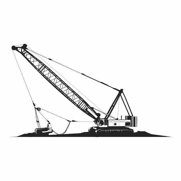 Dragline Excavator silhouette