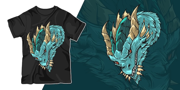 Dragon artwork illustration t shirt design