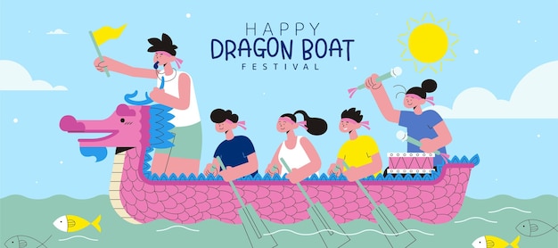 Dragon boat racing team banner