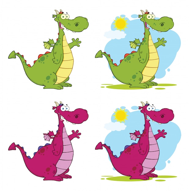 Dragon Cartoon Mascot Character 