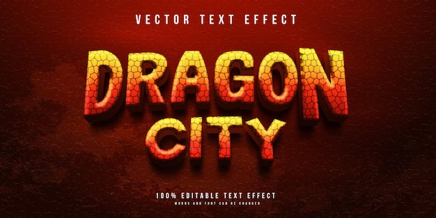 Dragon city text effect template