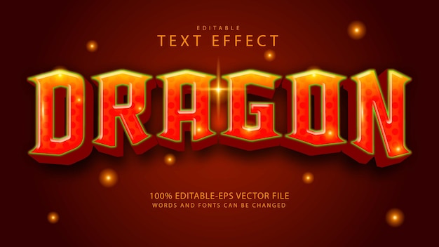 Dragon  editable  text effect