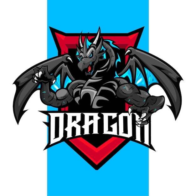 DRAGON ESPORT  LOGO MASCOT VECTOR