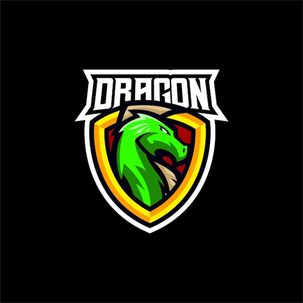 dragon esport mascot design logo