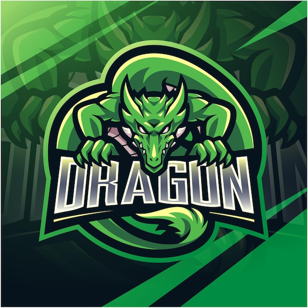 Dragon esport mascot logo design