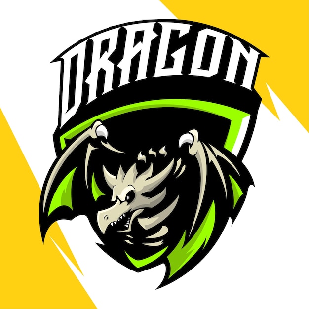 DRAGON ESPORT MASCOT LOGO ILLUSTRATION