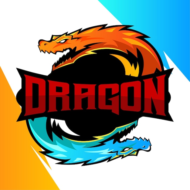 Dragon Esport Mascot logo Vector