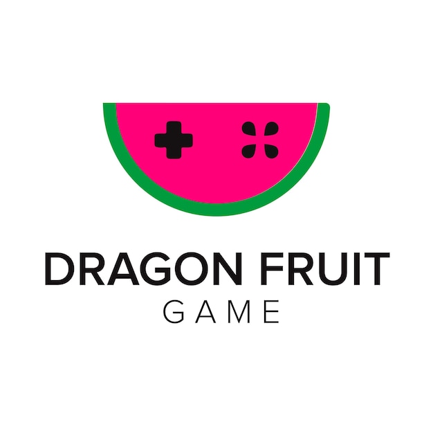 Dragon fruit game logo icon vector template