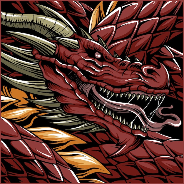 Dragon head background as esport logo background