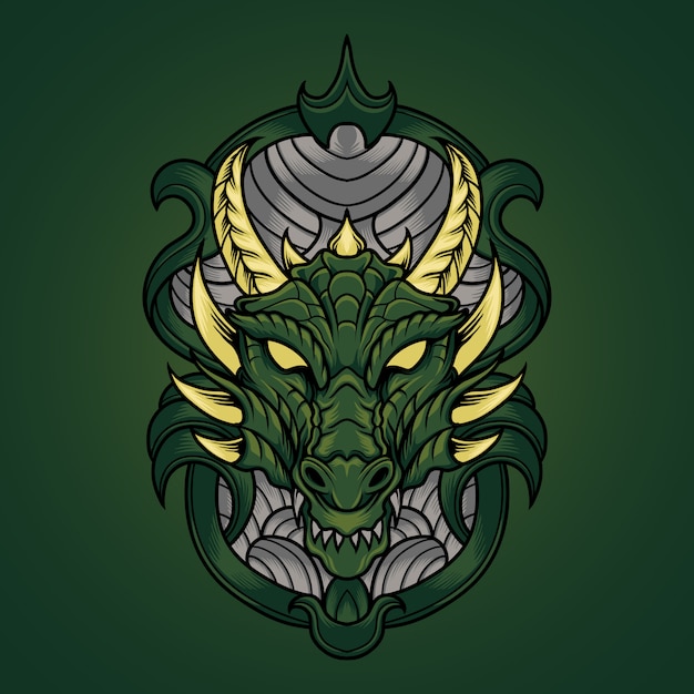 Dragon head illustration