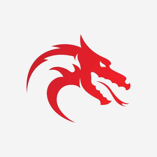 Dragon head logo vector icon