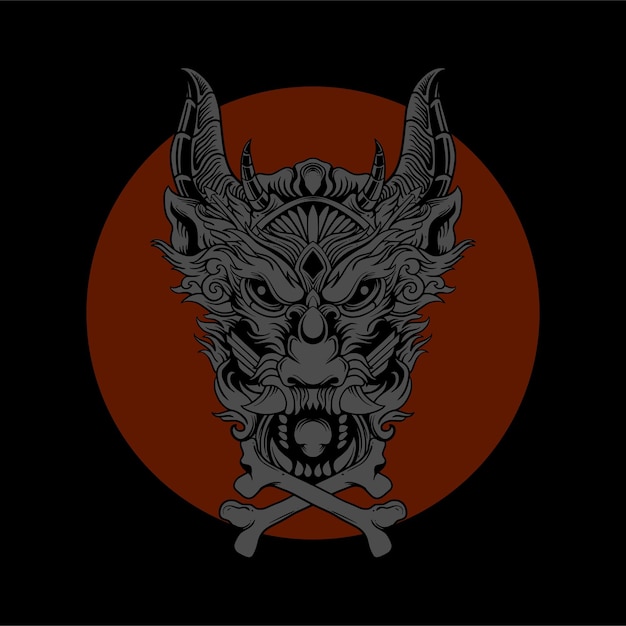 dragon head vector premium illustration