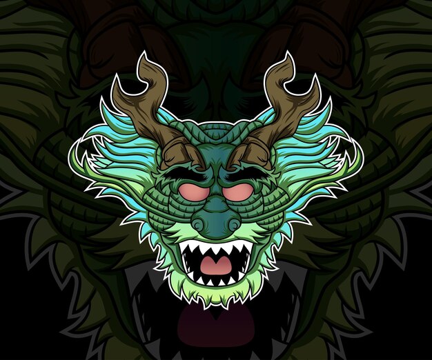 dragon head vector