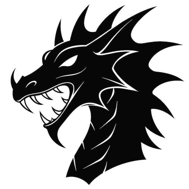 Vector dragon head