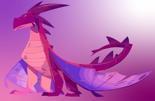 Dragon illustrator with Background Two Color