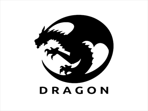 Dragon logo design icon symbol vector template