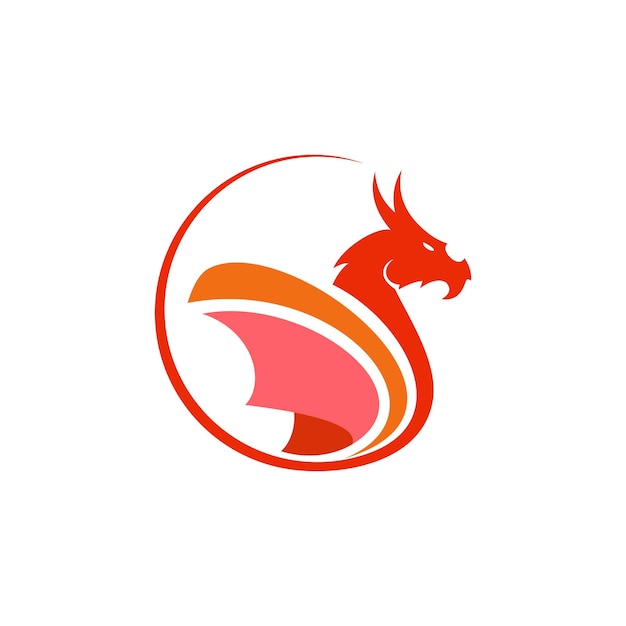 Dragon logo design template