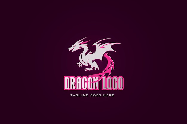 Vector dragon logo design