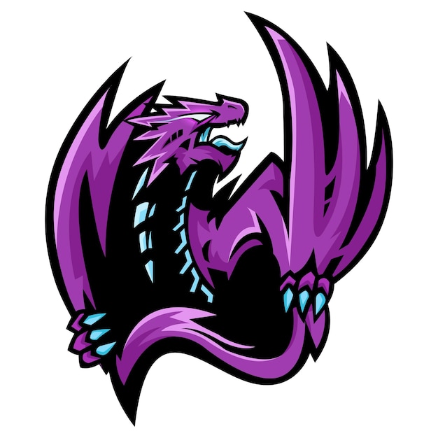 DRAGON LOGO FOR STICKER OR MOCK UP