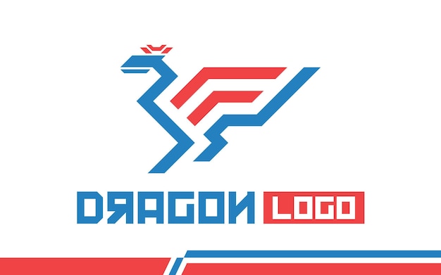 Dragon logo vector identity