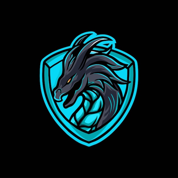 dragon mascot gaming logo design