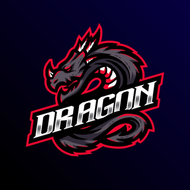 Dragon mascot logo esport gaming