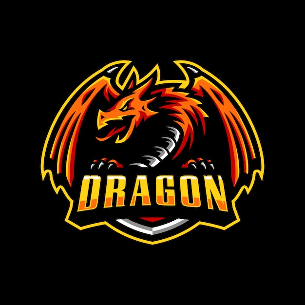 Dragon mascot logo esport gaming