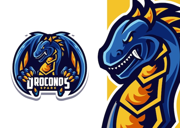 Dragon Mascot Logo Esport Illustration