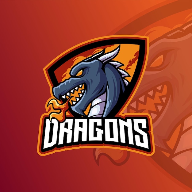 Dragon Mascot Logo Premium Template