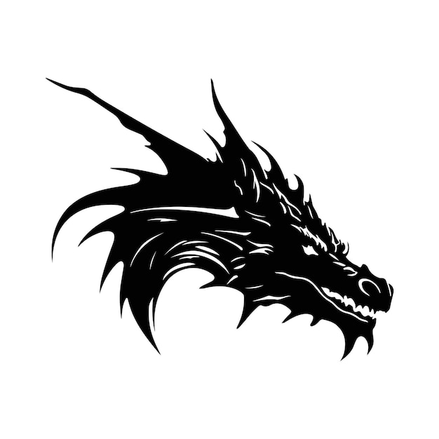 Dragon silhouette vector