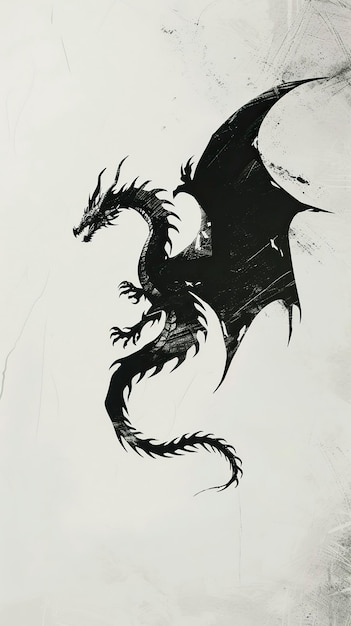 Vector dragon silhouettes vector