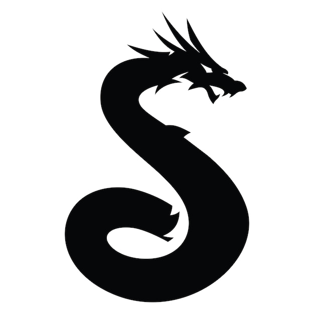 Dragon vector design Dragon Black white vector Dragon vector