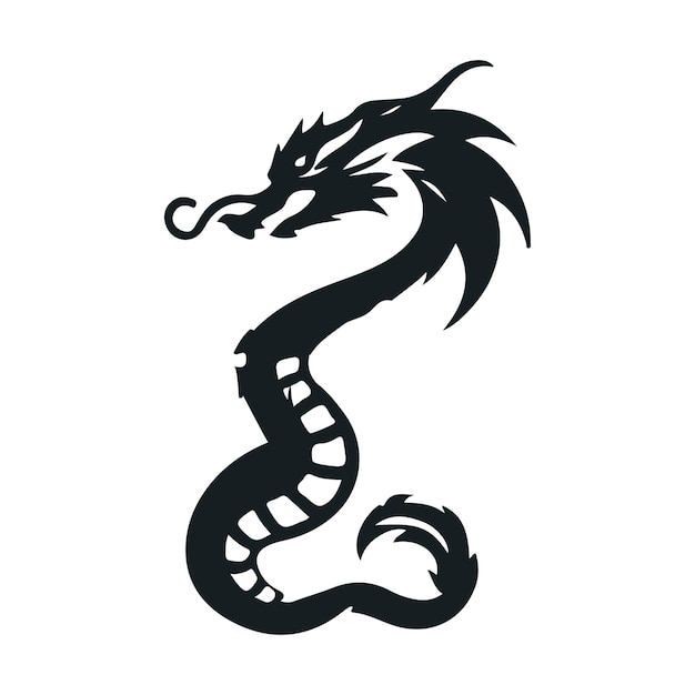 Dragon vector design Dragon Black white vector Dragon vector