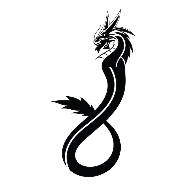 Dragon vector design Dragon Black white vector Dragon vector