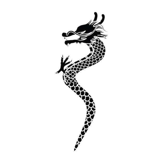 Dragon vector design Dragon Black white vector Dragon vector