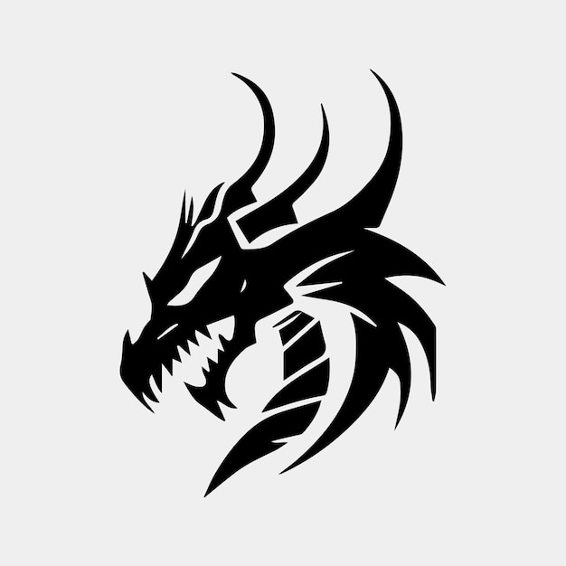 Dragon vector icon illustration design logo template