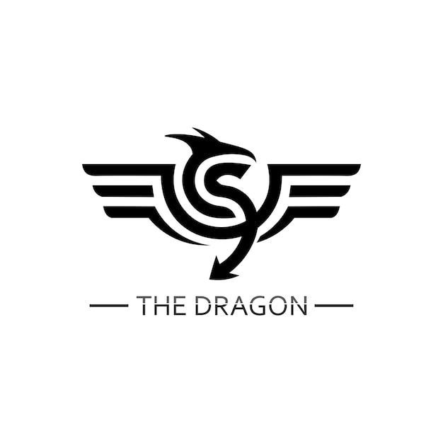 Dragon vector icon illustration