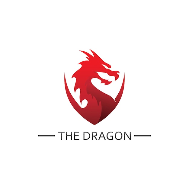 Dragon vector icon illustration