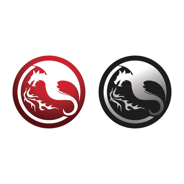 Dragon vector icon illustration