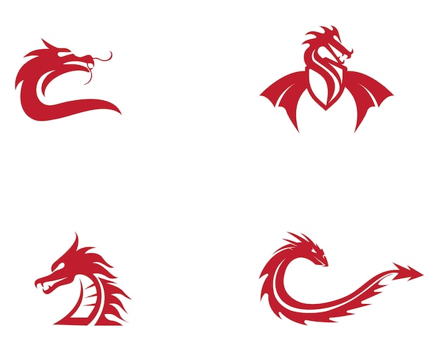 Dragon vector icon illustration