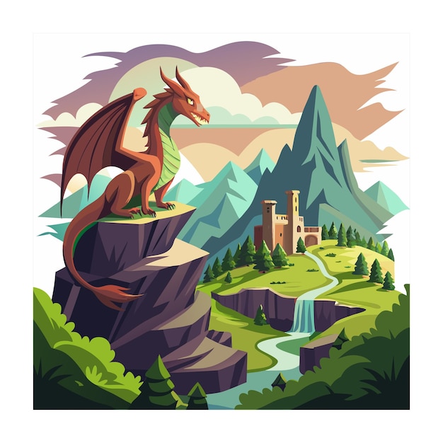 Vector dragon vector illustration