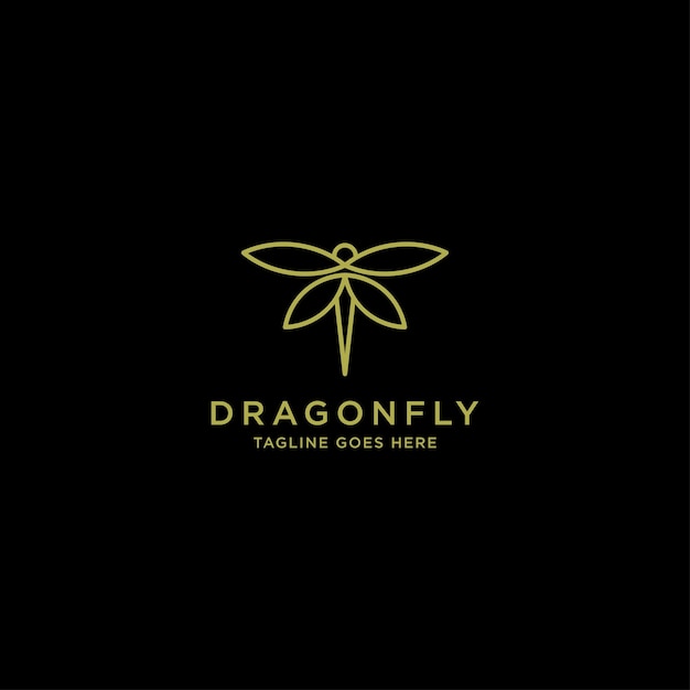 Dragonfly Logo Icon Design Template Modern Elegant and Modern