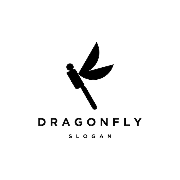 Dragonfly logo icon design template