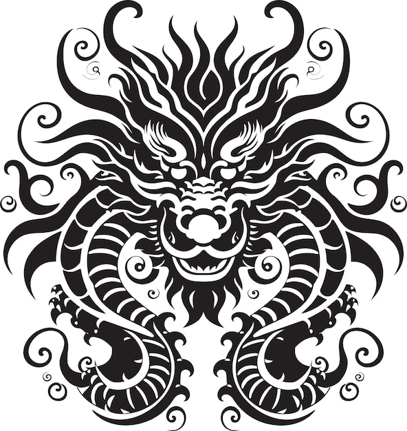 Dragons Blessing Chinese New Year Vector Graphics Imperial Splendor Dragon Vector Design for Chines