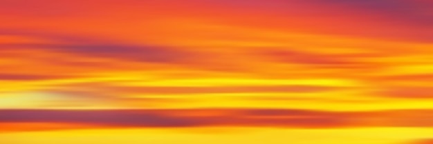 Dramatic sunset sky panoramic image vector background