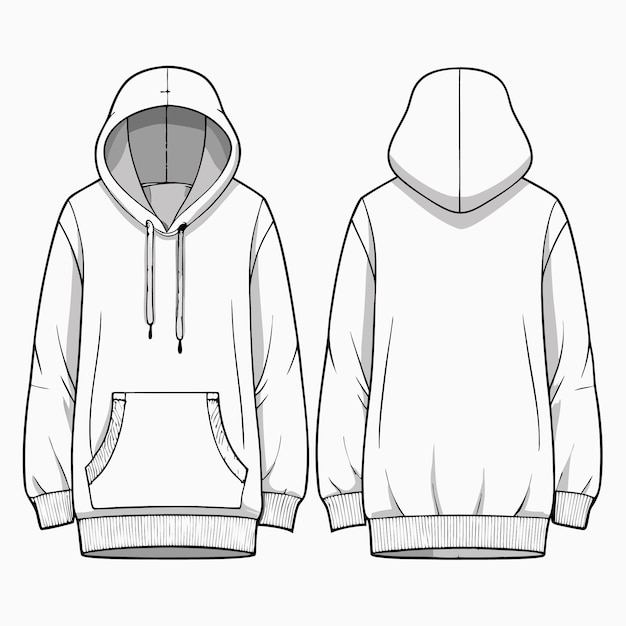 Vector drape hoodie illustration vector design