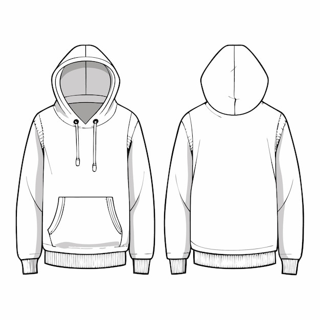 Vector drape hoodie illustration vector design