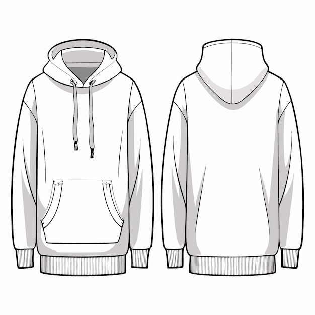 Drape hoodie illustration vector design