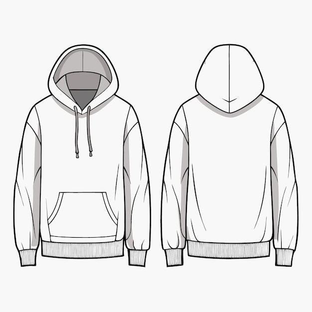 Vector drape hoodie illustration vector design