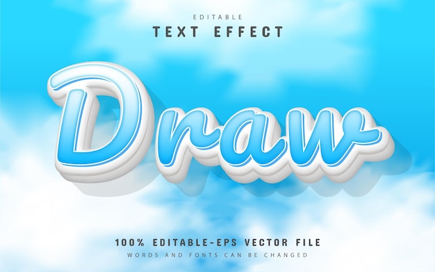 Draw text effect cartoon style